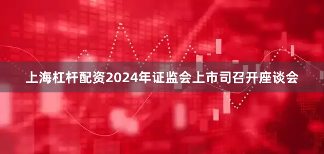 上海杠杆配资2024年证监会上市司召开座谈会