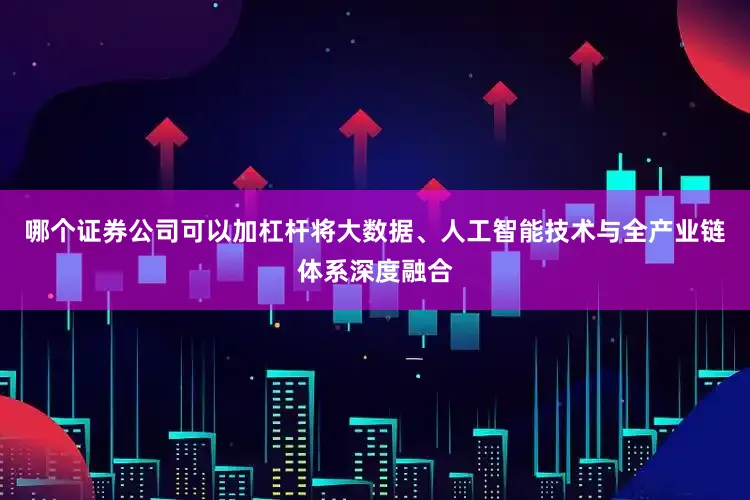 哪个证券公司可以加杠杆将大数据、人工智能技术与全产业链体系深度融合